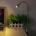 Pikkukuva 4 / 8: 1 W pitkä, joustava kaula kannettava USB LED-valo yölukulamppu (hopea, lämmin valkoinen)
