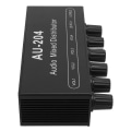 Miniatyrbild 8 av 8: Stereo Audio Splitter Box Mini Förförstärkare Hörlursförstärkare 2 Way Input 4 Way Output 3,5 mm