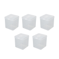 Miniatyrbild 4 av 8: 5 st case Multipurpose Clear Dammtät Portabel Powder Puff case för hemresor