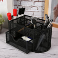 Miniatyrbild 6 av 8: Multifunktion pennhållare 9 rutnät Penna Organizer Korg Desktop Kontorsmaterial8009 Svart