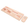 Pikkukuva 5 / 8: Näppäimistö-hiiriyhdistelmä 2.4G langaton pyöreä näppäinhatut ergonominen tyyppi C latausnäppäimistö ja hiiri puhelimelle Tablet-toimistolle Milk Tea Color