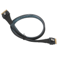 Miniatyrbilde 7 av 8: Dataoverføringskabel Slim SAS SFF-8654 8i til SFF-8654 8i 24 Gbps SAS4.0 30AWG adapterkabel0,5 m / 0,5yd