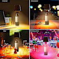 Miniatyrbillede 3 af 5: LED Vinflaskelampe 3 Farver Dæmpbar Vinflaskelys Touch Kontrol Trådløs Bordlampe 1800mah USB Genopladelig Bordlampe Ny -CHNSZ sort