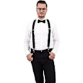 Miniatyrbild 3 av 5: Curry Stripe Herr Suspender - One Size Fits All, Starka Klämmor, Olika Färger