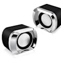 Miniatyrbilde 1 av 8: 1 par mini skrivebordshøyttaler multifunksjon stereo lyd sterk bass stort volum USB mini høyttaler for datamaskin bærbar PC skrivebord