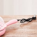 Miniatyrbild 4 av 5: Multifunktionell 2 i 1 äggkokare Non Stick ägg stekpanna äggkokare Automatisk avstängning äggkokare maskin för hem sovsal rosa