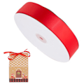 Miniatyrbild 6 av 8: Presentförpackningsband 91m längd rött polyesterband rulle för hushåll tårtbutiker presentbutiker
