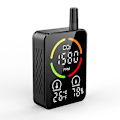 Miniatyrbillede 1 af 5: 3-i-1 halvleder infrarød CO2 temperatur fugtighedsmonitor med digital skærm og tidsfunktion til registrering af husholdningsluftkvalitet
