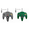 Miniatyrbillede 1 af 5: 2-pak Klassisk Kablet N64 Controller Retro Spil 64-bit Gamepad Joystick Erstatning 222 stk
