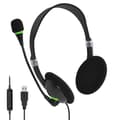 USB-headset med mikrofon, støjreducerende computerhovedtelefoner til forretningsbrug, callcenter og kontor
