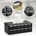 Miniatyrbild 2 av 5: Rektangulär Tissue Box i Läder (svart)_SZXM