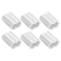 Miniatyrbilde 5 av 8: 100 stk M4 aluminiumhylser presshylse dobbelthull 8-formet oval klemme vaierklemme