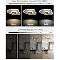 Miniatyrbilde 3 av 5: Moderne hvit sky LED-taklampe, 40 cm, 20 W, dimbar fjernkontroll, 3000K - 6000K, barnerom