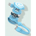 Miniatyrbild 5 av 8: 3 i 1 USB-laddningskabel Lollipop-form Sträckbar Snabbladdningstelefonkabel för IOS för Android för Huawei Sky Blue