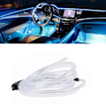 Miniatyrbillede 6 af 8: 3 meter 5V bil LED indvendig strimlys blændfri hættefod kant atmosfære omgivende belysning med USB-interface blå