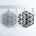 Miniatyrbilde 5 av 5: Sett med 3 Gryteunderlag Kjøkken Silikonmatte Pannebeskytter (Svart, 150x130x7.5mm)