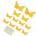 Miniatyrbilde 3 av 8: 12 stk/sett 3-dimensjonal klistremerke Simulering Flash Bakgrunn Stue Bryllupsveggkunst for HomeShiny Gold