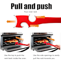 Miniatyrbild 5 av 8: Ugn Anti-Scald Dragstång med Längre Handtag Silikon Ugn Galler Push Pull Verktyg för Air Fryer Konvektionsugn Kök Tillbehör