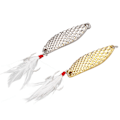 Miniatyrbillede 8 af 8: Fiskeske Lures Leech Form Sequin Hård Metal Spinner Bait til Ferskvand Saltvand Ørred Bass20g