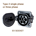 Pikkukuva 3 / 5: Sähköauton lataus Evse -liitäntä Tyyppi 2 32A 1P 3 Vaihe IEC 62196-2 EV-laturin liitäntäsovitin P