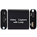 Miniatyrbild 3 av 8: HDMI-inspelningskort med loop out USB 2.0 Collector Streaming Realtime Live Video Recording (svart)