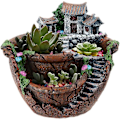 Miniatyrbillede 2 af 5: 2025 Egnet Plantekasse Blomster Plantepotter Eventyrhave Potte Med Sødt Hus (Orange)