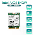 Miniatyrbillede 2 af 5: WiFi 6E AX211NGW Tri Band 2.4G/5G/6Ghz Trådløst Netværks Wifi Kort kompatibelt med Bluetooth 5.2 AX211 M.2 CNVio