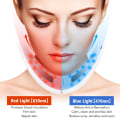 Miniatyrbillede 4 af 5: V Face Shaping Massager Bluetooth Fjernbetjening Dobbelthage Reducer Smart Face Lifting Machine for Home White