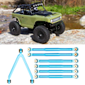 Miniatyrbild 2 av 8: RC Dragstång Aluminiumlegering Länkarm Ändanslutningar För Axial SCX24 90081 1/24 RC Bil Blå