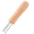 Miniatyrbillede 5 af 8: 4 stk. grillspyd i rustfrit stål med træhåndtag til grill, kød, frugt og majsholdere