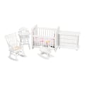 Miniatyrbild 8 av 8: 1:12 Dockhusmöbler Modell Set Miniatyr Baby Spjälsäng Gunghäst Stol Skåp Dekoration Tillbehör