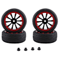 Pikkukuva 5 / 5: 4 kpl 12 mm Hex-vanteen reunat ja OD 2,59 tuuman kumirenkaat, D