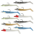 Miniatyrbilde 2 av 5: 10 stk. myke fiskesluker jigg hode med T-hale myke fiskebaiter 11 cm 18,5 g