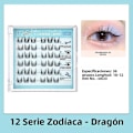 Miniatyrbild 1 av 5: Limfria Falska Ögonfransar Zodiac-serien 12 Tecken C-Kurvor 0.05mm Segmenterade Självhäftande Syntetiskt Hår Längd 1cm-1.5cm U633