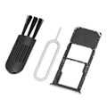 Miniatyrbillede 5 af 8: SIM-kortskuffe Professionel SIM-kortskuffeholder Udskiftning med Eject Pin til Samsung Galaxy A51 A515U Sort