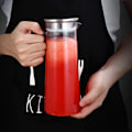 Miniatyrbilde 4 av 8: 1,2L Akryl Transparent Juicepresser Kaldt Vann Mugge Krukke for Bar Hjemmebruk Rustfritt Stål Lokk