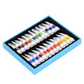Miniatyrbillede 5 af 8: Akvarelmalingssæt 5ML Transparent Pigment Hurtigtørrende Genanvendelig Nem Blanding Høj Mætning Kunst Akvarel Sæt 24 Farver