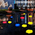 Miniatyrbillede 2 af 5: LED Spa Lys, IP68 Vandtæt Flydende Pool Lys, Badekar Lys, Blomster Belysning Natlys, Stemningslys til Kvinder Gave, Whirlpool, Fest, Bryllup - 3 stk
