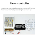 Miniatyrbild 3 av 5: TC420 Tidsstyrd programmerbar RGB LED-kontroller DC12V-24V 5 Kanal LED Timing dimmer