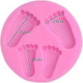 Miniatyrbillede 2 af 4: Baby Fodaftryk Form Silikoneform Bageværktøj Silikone Chokoladeforme