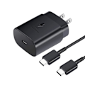Miniatyrbillede 1 af 8: 25W Oplader USB Type C Strømadapter Vægoplader Blokladekabel til Samsung S21S20