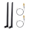 Miniatyrbillede 1 af 8: 2 STK M.2/NGFF netværkskortkabel og 2x 6DBi-antenne til Intel 9260NGW /7265AC/9650AC /BCM94360
