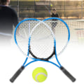Miniatyrbilde 5 av 8: Tennisracket i jernlegering for nybegynnere med ball og bæreveske (blå)