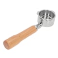 Pikkukuva 3 / 8: 51mm pohjaton portafilter 3 korvaa ruostumattomasta teräksestä valmistettu portafilter Donlim 6001 5403 KF5400 C1 pyökkipuun väri