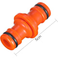 Miniatyrbillede 3 af 4: 6 Stk. Dobbelt Han Slangekobling Slangetilslutninger til Samling af Haveslange (Orange)