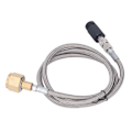 Miniatyrbillede 2 af 8: Soda Refill Adapter CO2 Cylinder Cartridge Fill Tank Connector med 60in Slange CGA320 Rustfrit Stålslange