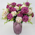 Miniatyrbillede 6 af 8: Kunstig hortensia 10 i 1 blå realistisk let vedligeholdelsesklud kunstig blomsterdekoration til bryllup hjemmefest indendørs udendørs