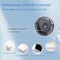 Miniatyrbillede 4 af 5: USB Bordventilator, 3 Hastigheds Bordventilator, 360 Justerbar Lydløs Ventilator, Bærbar Ventilator til Kontor, Hjem, Soveværelse, Bil, Udendørs Camping - Sort