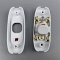 Miniatyrbild 4 av 5: 2-pack AC 250V 10A Inline På/Av Vippströmbrytare Bordslampa Kabelströmbrytare med Vit LED-indikator