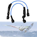 Miniatyrbillede 2 af 8: 2 STK 28-34 tommer sort Justerbar Sikkerhed Windsurf Sele Snor Surfboard Surfing Blå